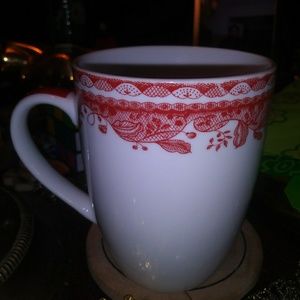 SALE! Gibson Elite coffee mug With red pretty trim around the top